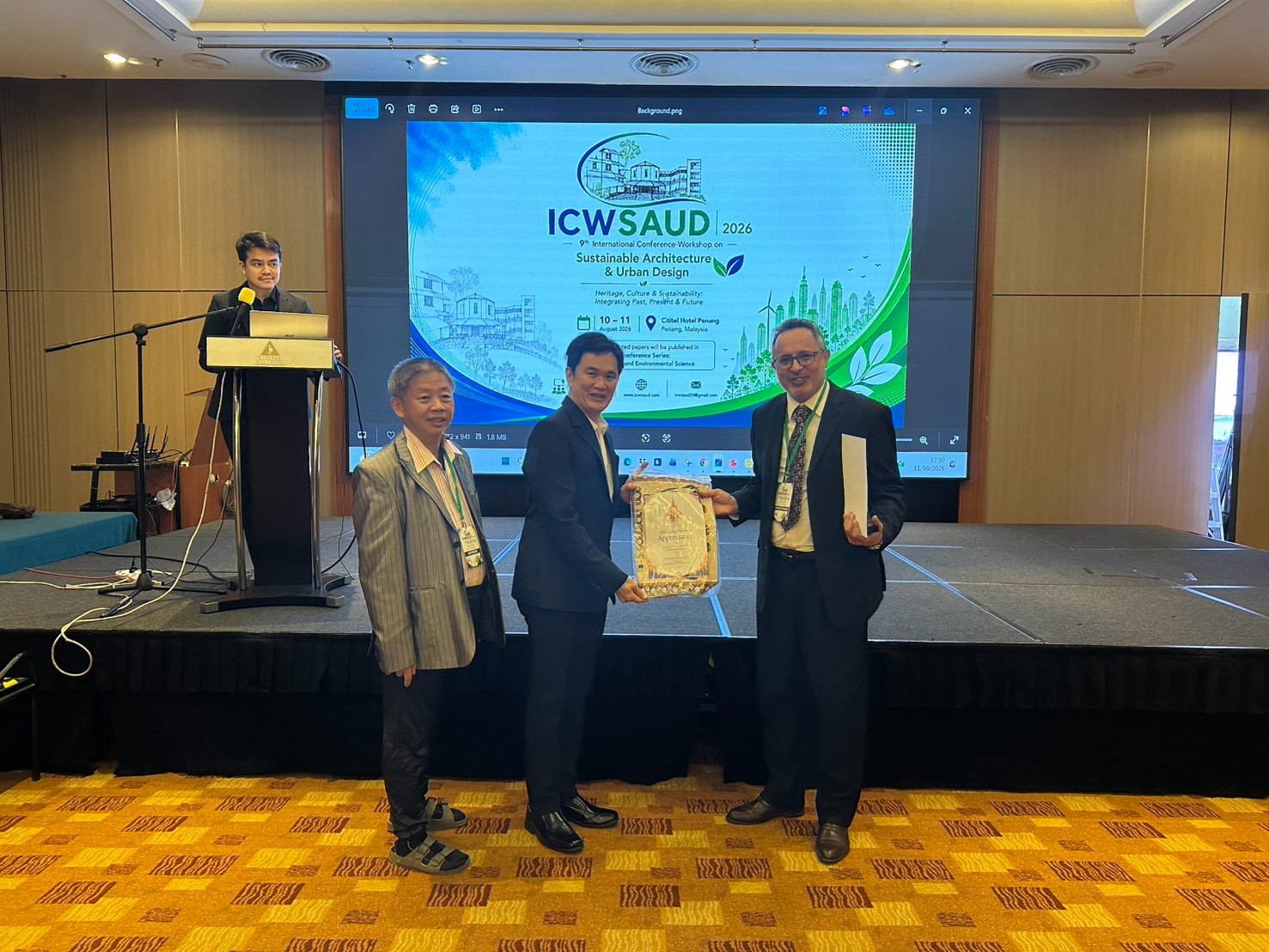 คณะวิศวกรรมศาสตร์และสถาปัตยกรรมศาสตร์  คว้ารางวัลจากเวทีประชุมวิชาการนานาชาติ ICWSAUD 2026